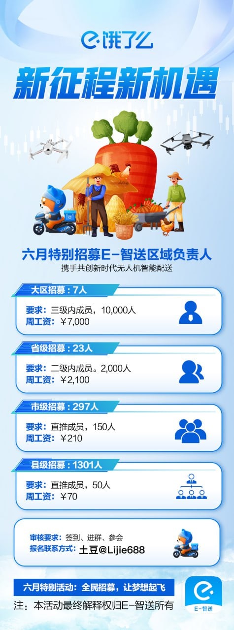 饿了么旗下E-智送，7月1日正式上线！零撸的福音