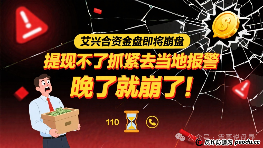 艾兴合资金盘即将崩盘,提现不了抓紧去当地报警,晚了就崩了! 艾兴合资金盘即将崩盘,提现不了抓紧去当地报警,晚了就崩了!